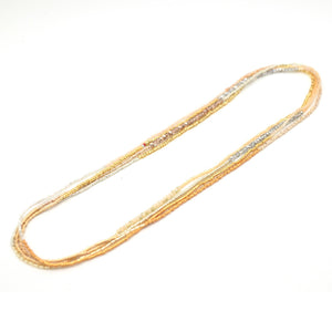 Metallic bead stretchy wrap necklace