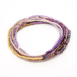 Purple Stretchy Wrap Bracelet / Necklace