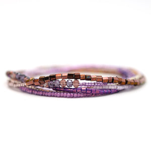 Purple Stretchy Wrap Bracelet / Necklace