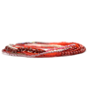 Red Stretchy Wrap Bracelet / Necklace