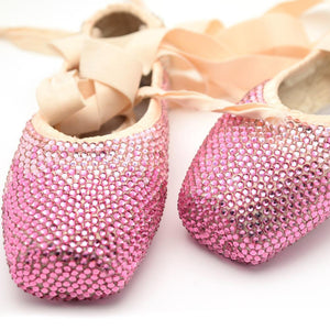 crystal pointe shoes in pink ombre
