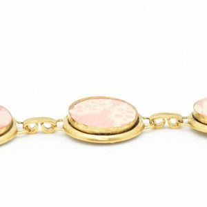 Pink & Gold Link Bracelet