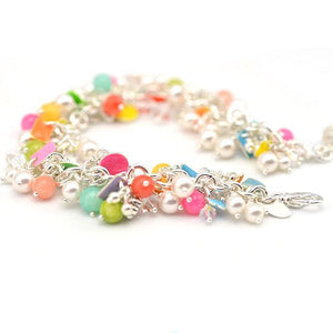 colorful wire wrapped bracelet