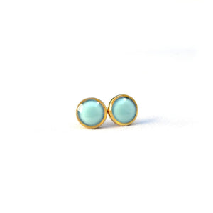 aquamarine stud earrings