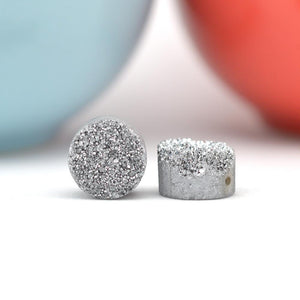 Silver druzy DIY kit option