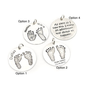 Personalized Footprints & Baby Name Keychain
