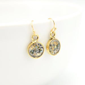 crushed gemstone earrings