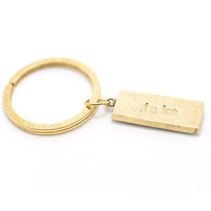 Photo Keychain • Hand Stamped Back