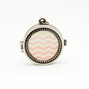 Pink Ombre Chevron Locket