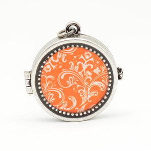 Orange Swirl Locket