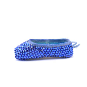 Majestic Blue Custom Dyed Miniature Pointe Shoe • Keepsake, Key Chain or Bag Charm