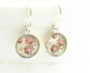 Vintage-style Rose Earrings