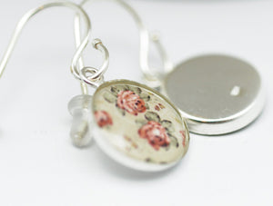 Vintage-style Rose Earrings