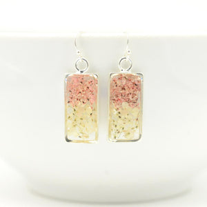 Pink & Cream Flower Earrings