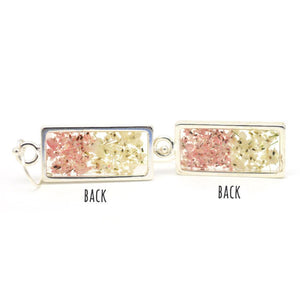 Pink & Cream Flower Earrings