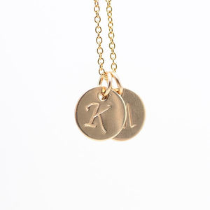 gold letter necklace