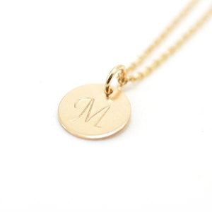 gold initial necklace