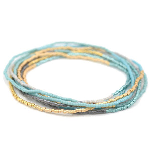 aqua gold grey bracelet