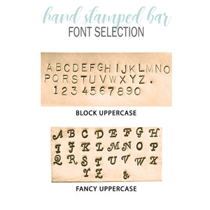 handstamp font for necklace