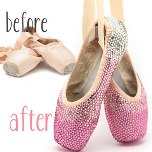 crystal pointe shoes before and after