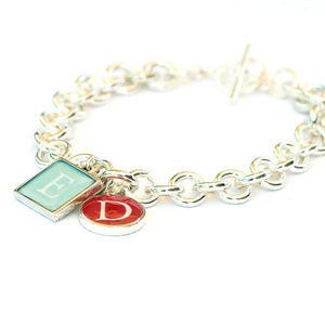 Silver charm bracelet
