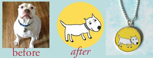 Custom Pet Drawing into Jewelry