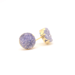 Druzy Post Earrings