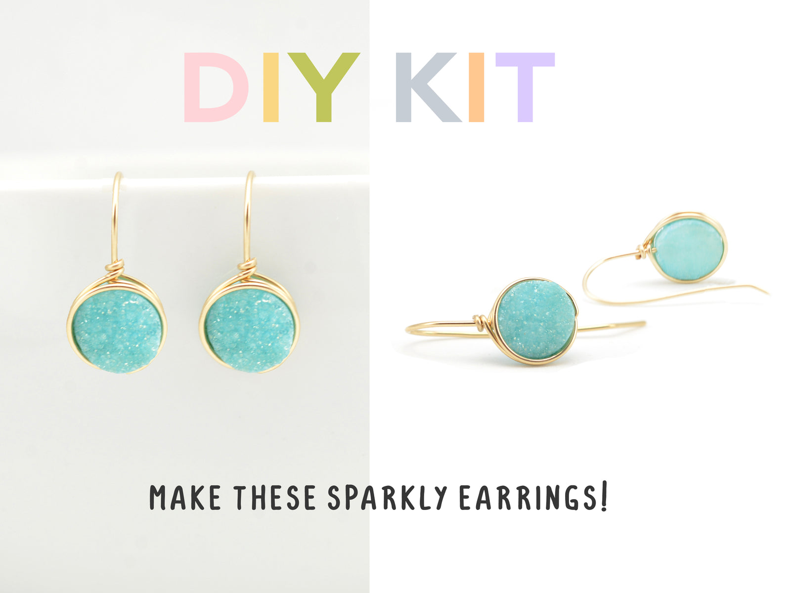 Wire Wrapped Druzy Earrings Tutorial