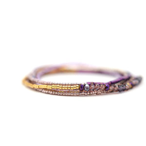 Purple Stretchy Wrap Bracelet / Necklace