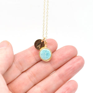 Personalized Druzy Necklace