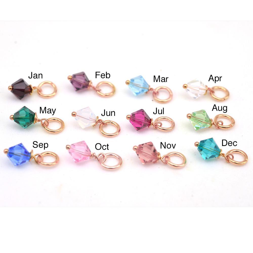 birthstones swarovski crystals in rose gold