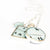 birds on a wire necklace in aquamarine