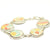 Floral whimsey silver link bracelet