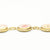 Pink Floral Round Gold Bracelet