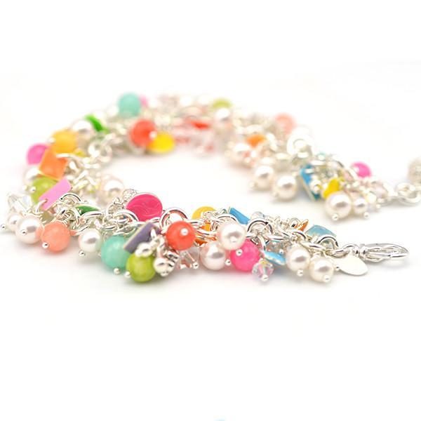 colorful wire wrapped bracelet