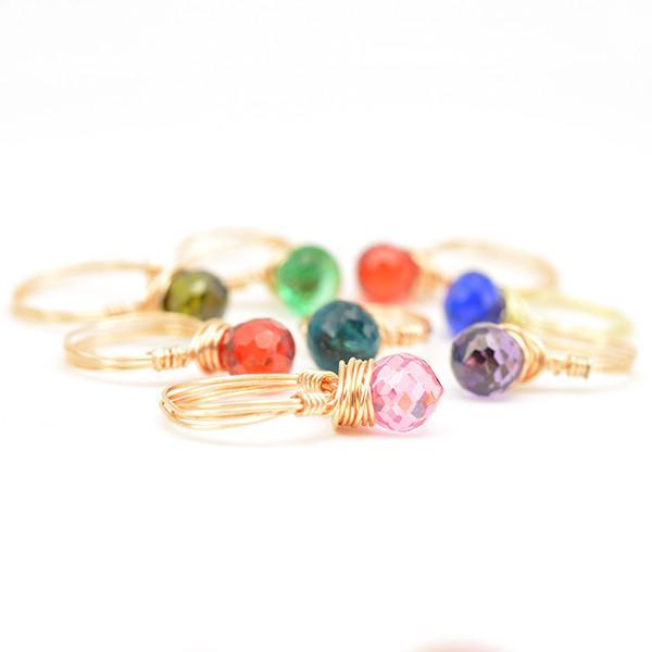 wire wrapped rings gold