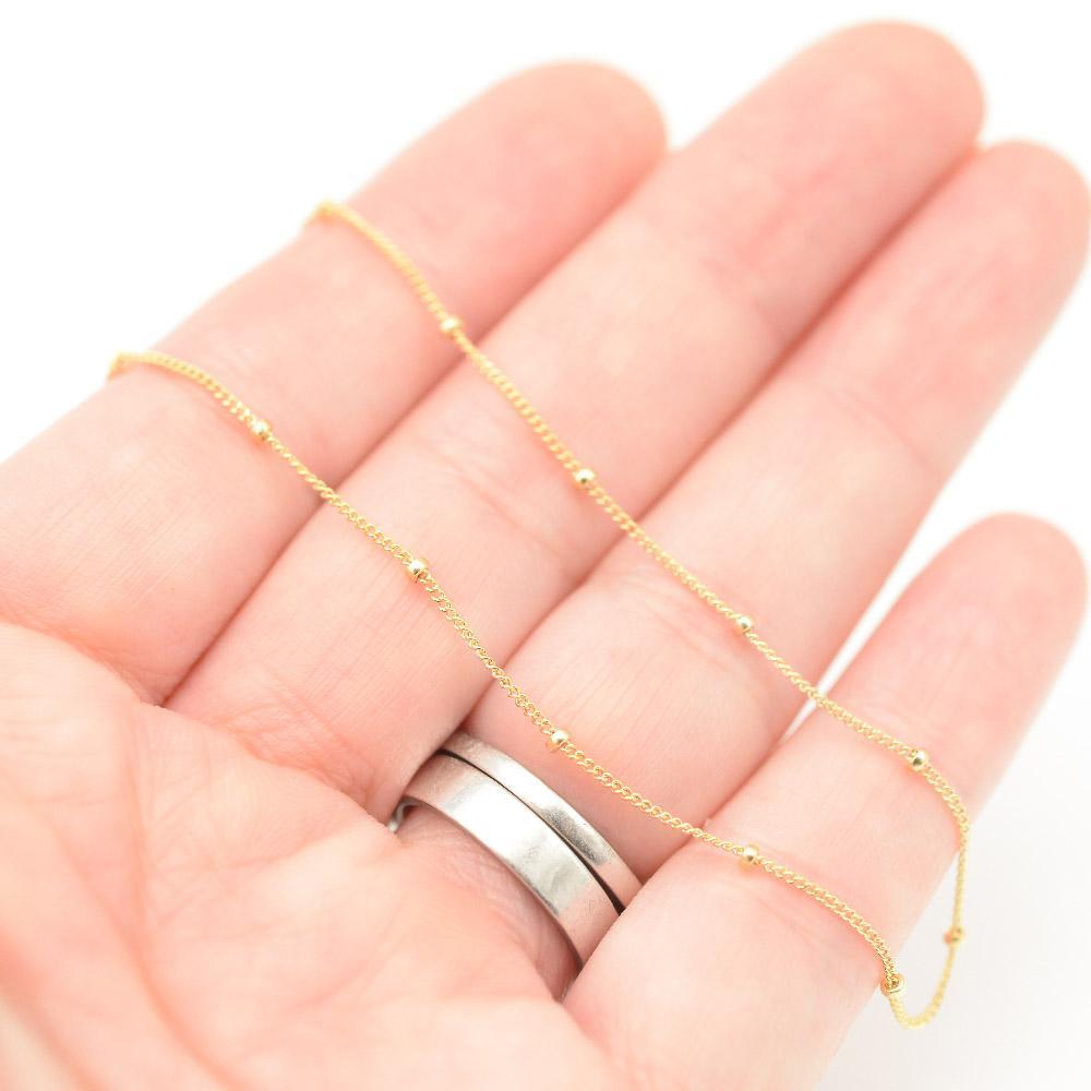 gold satelite bead chain 