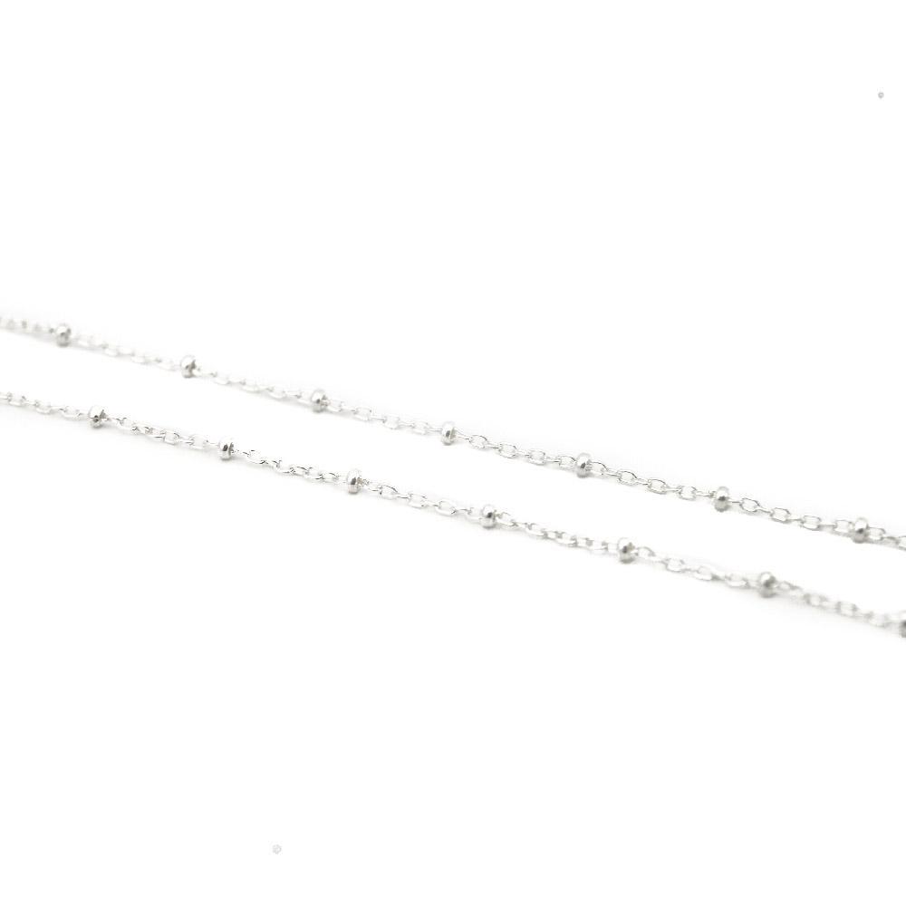 sterling silver satelite bead chain