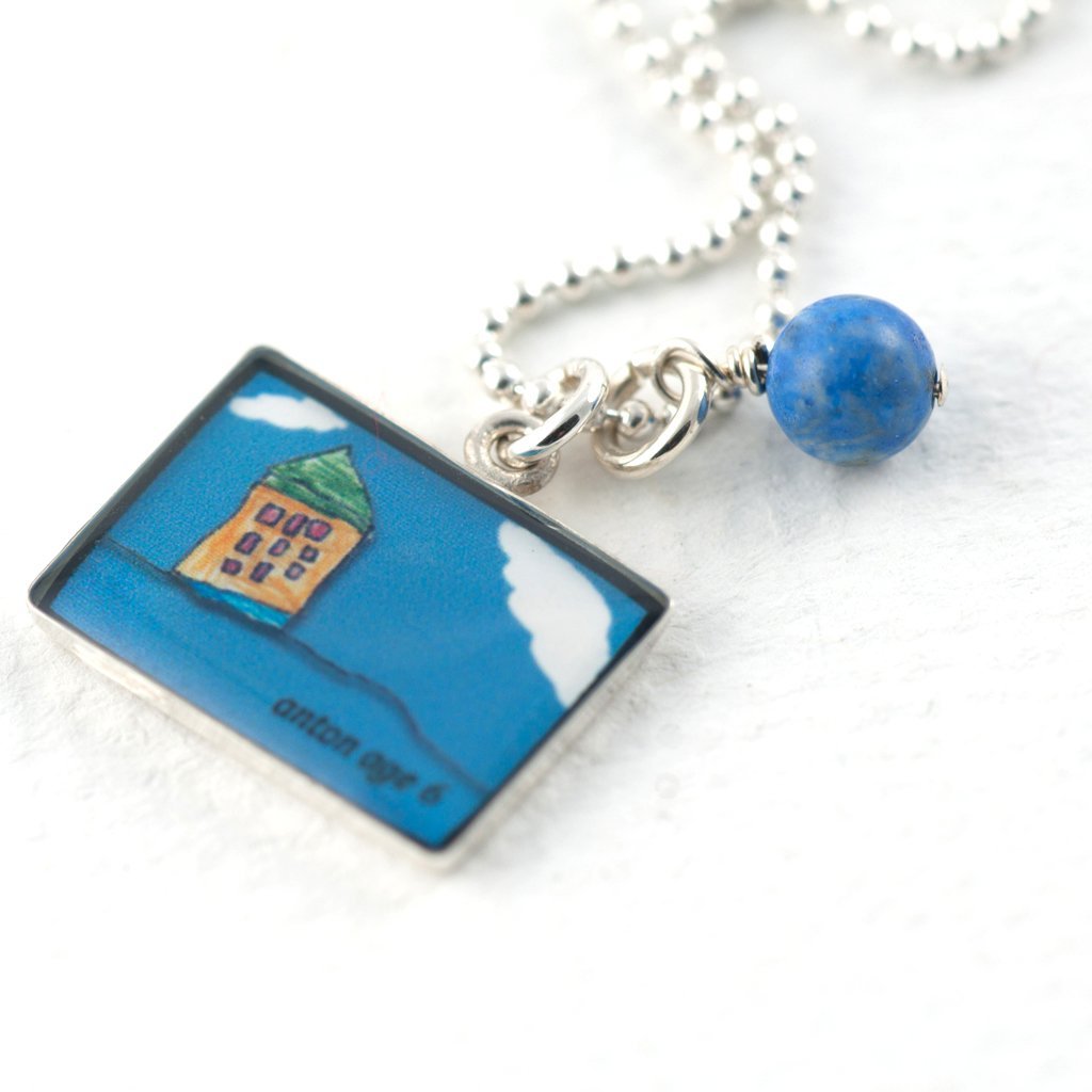 child's artwork necklace