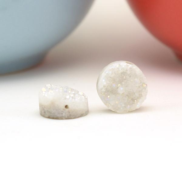 White druzy DIY kit option