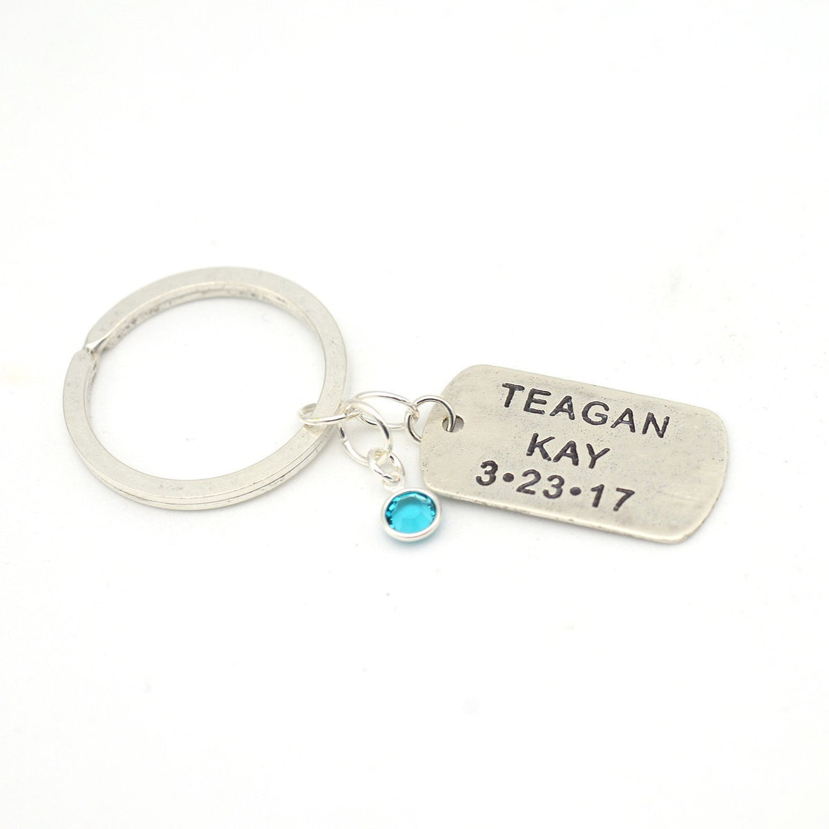 Personalized Footprints & Baby Name Keychain