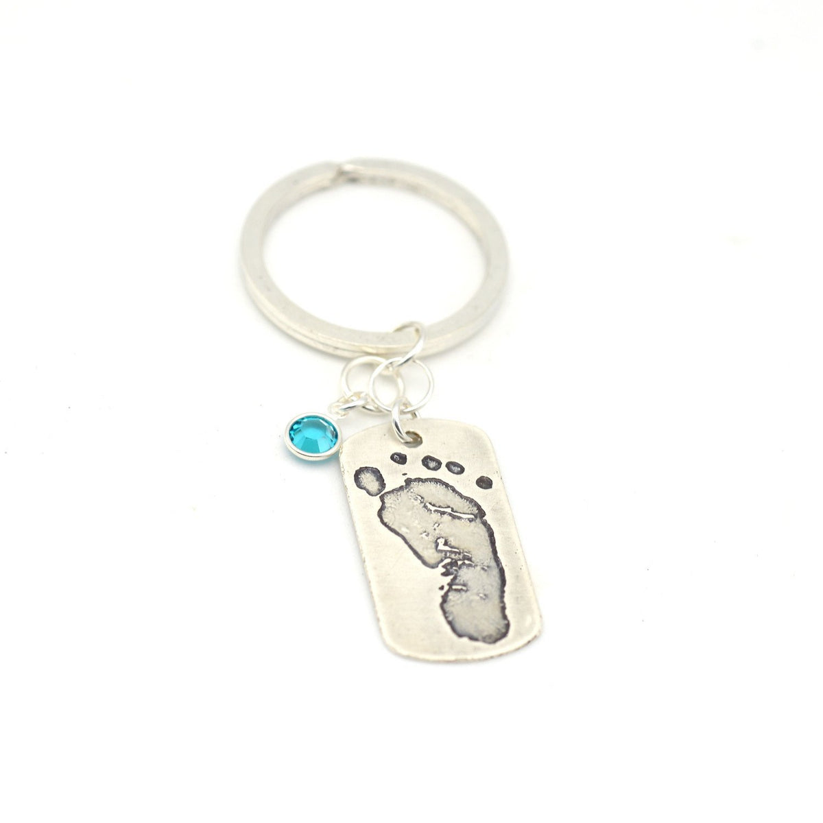 Personalized Footprints & Baby Name Keychain