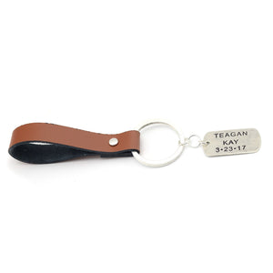 Personalized Footprints & Baby Name Keychain