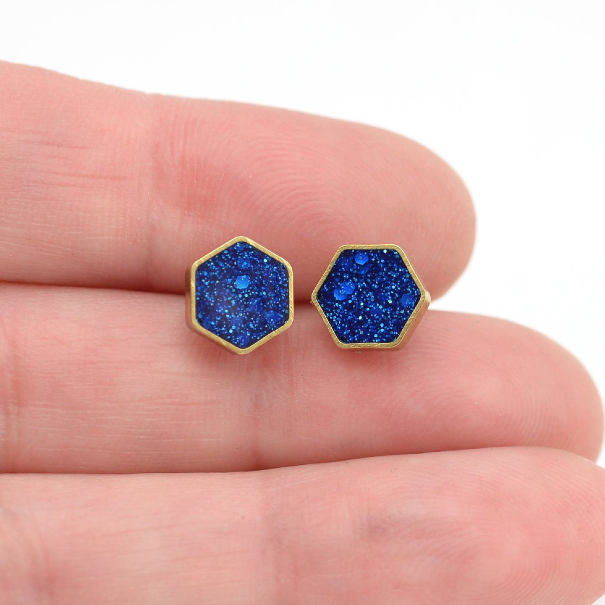 Tiny Galaxy Hexagon Studs
