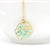 Hexagon Necklace with Crushed Turquoise and Gold Leaf