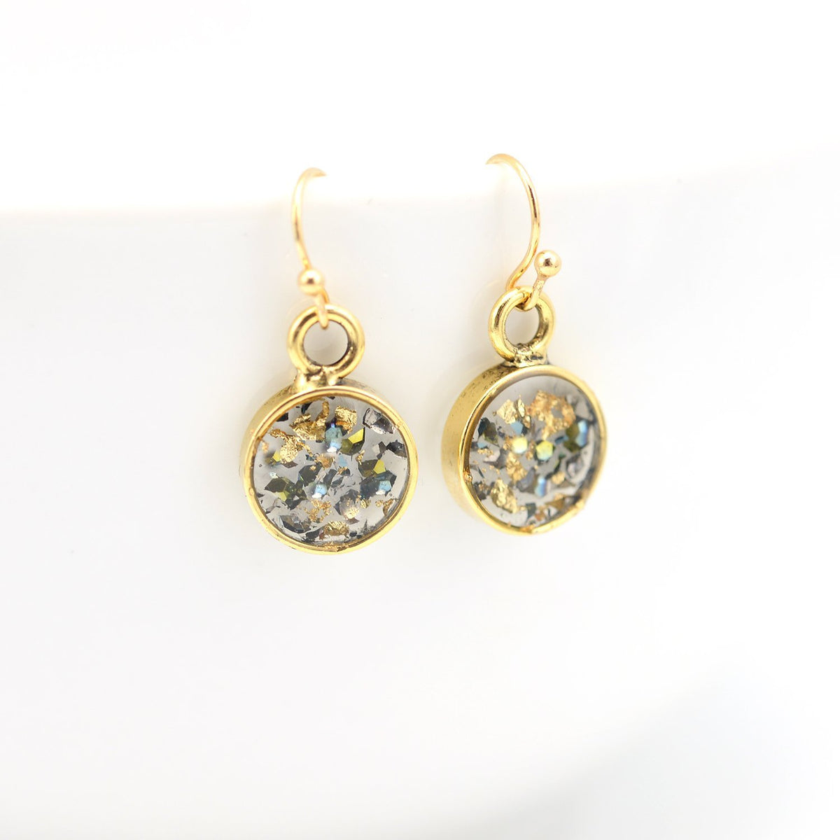 crushed abalone earrings