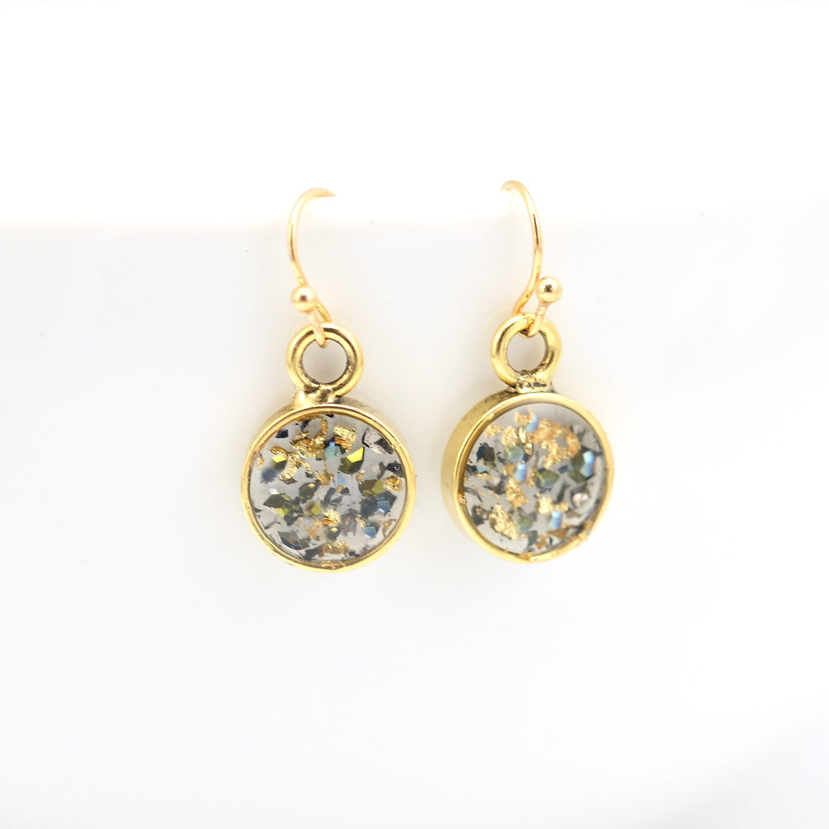 gold abalone shell earrings