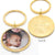 Round Photo Key Chain with Hand Stamped Message on Back