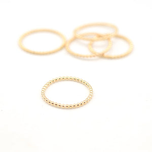 Gold stacking rings