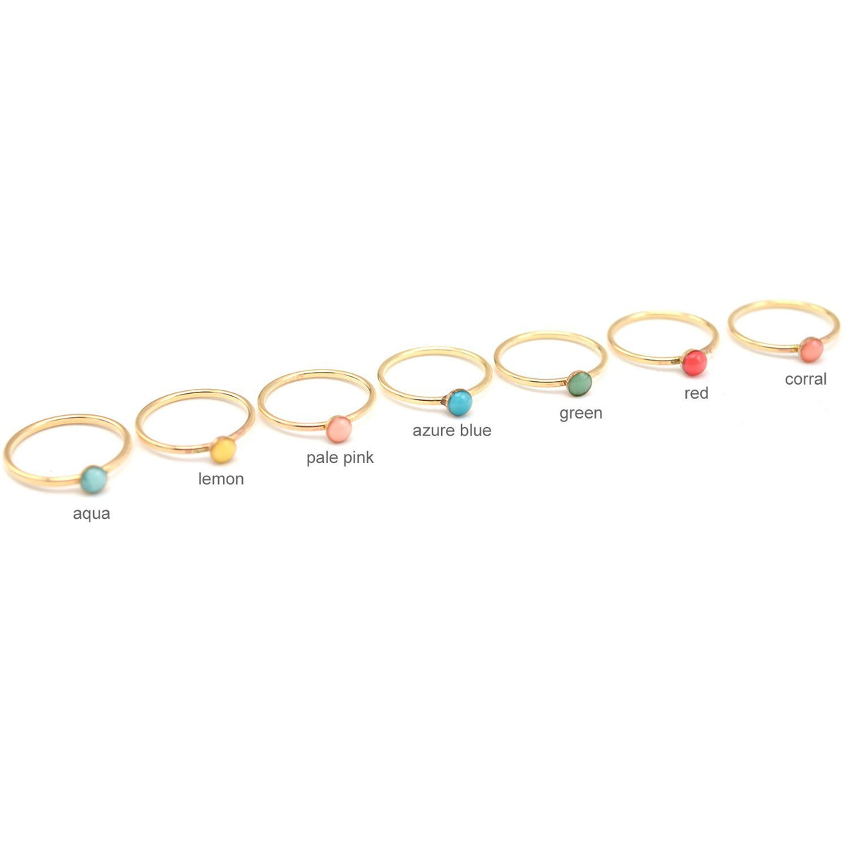 stackable birthstone ring • mother's ring